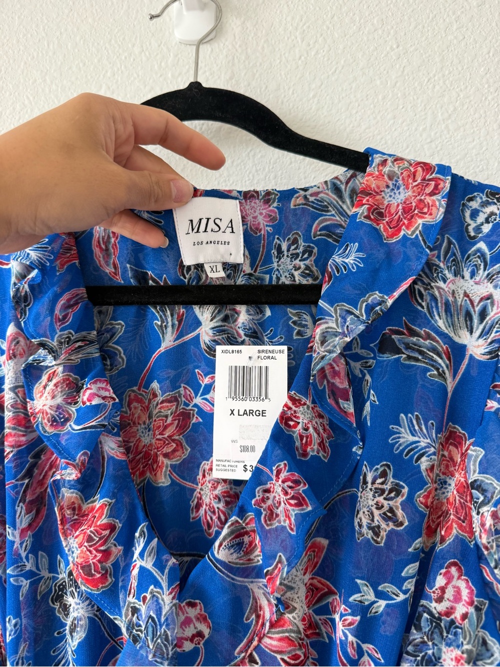 NWT MISA Los Angeles Women's Blue Natasha Cut-Out Ruffled Midi-Dress - Picture 7 of 11
